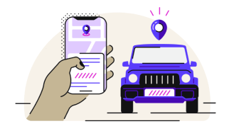 animation of finding a car