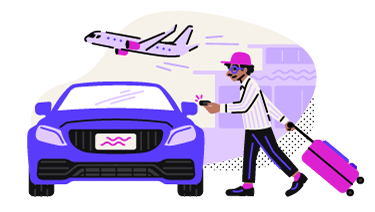 Passenger renting a car