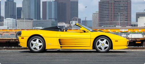 Yellow Ferrari 348 Spider