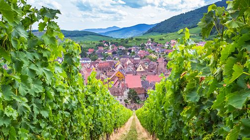 Voiture de location Turo à Kaysersberg, pour faire la route des vins en Alsace, dans l'Est de la France