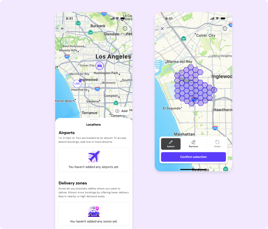 Turo Delivered UI preview