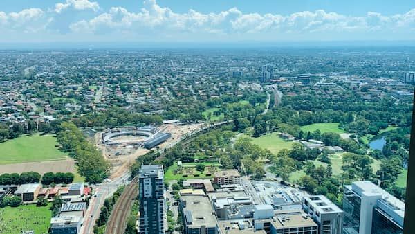 A view of Parramatta, photo taken from a popular car rental pickup location.