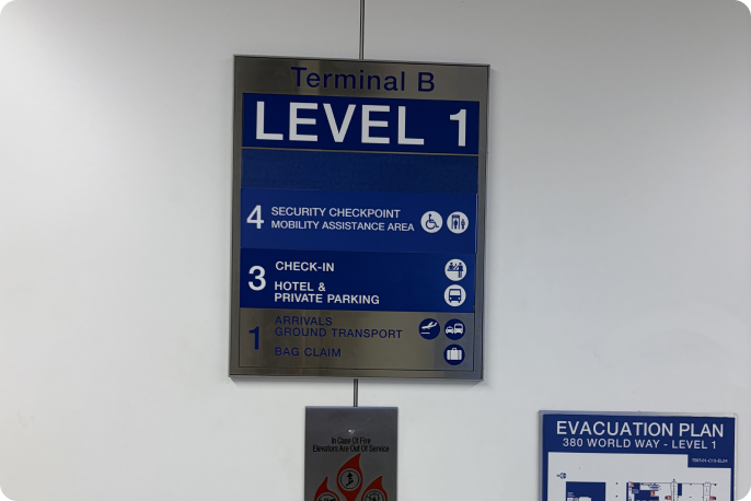 LAX terminal 1 instruction 3