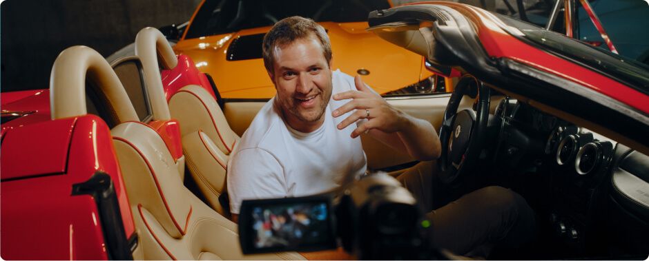 Doug DeMuro talking to the video camera