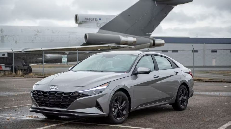 Hyundai Elantra Hybrid car rental at Seattle-Tacoma International Airport