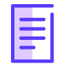 A purple receipt icon.