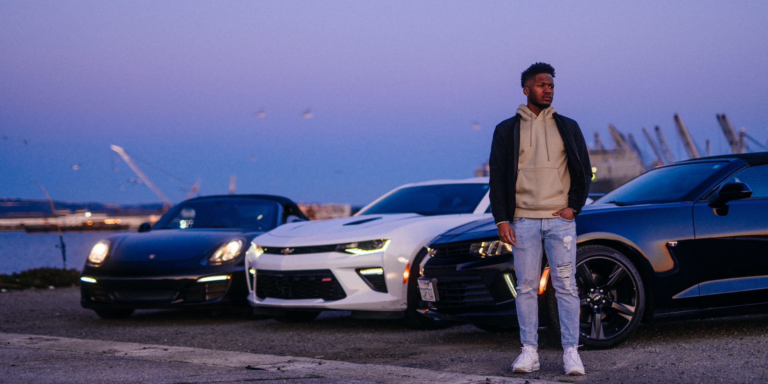Michael J. with his car collection
