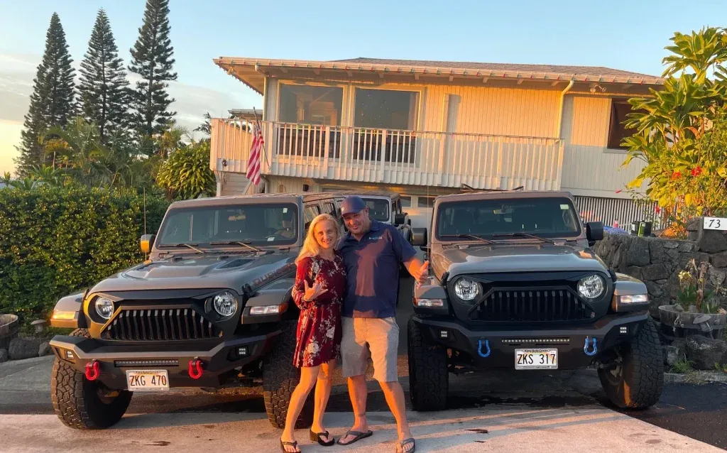 Ania and John's Jeeps listed on Turo