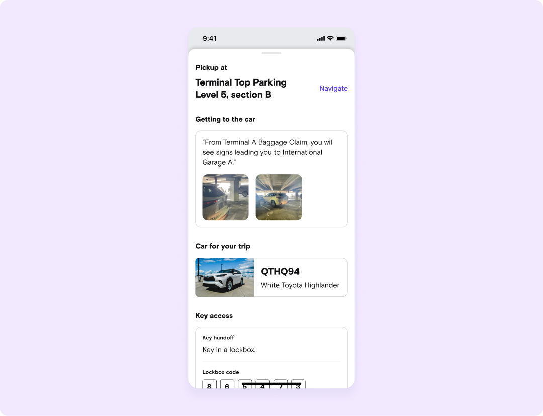 Guest view UI screens