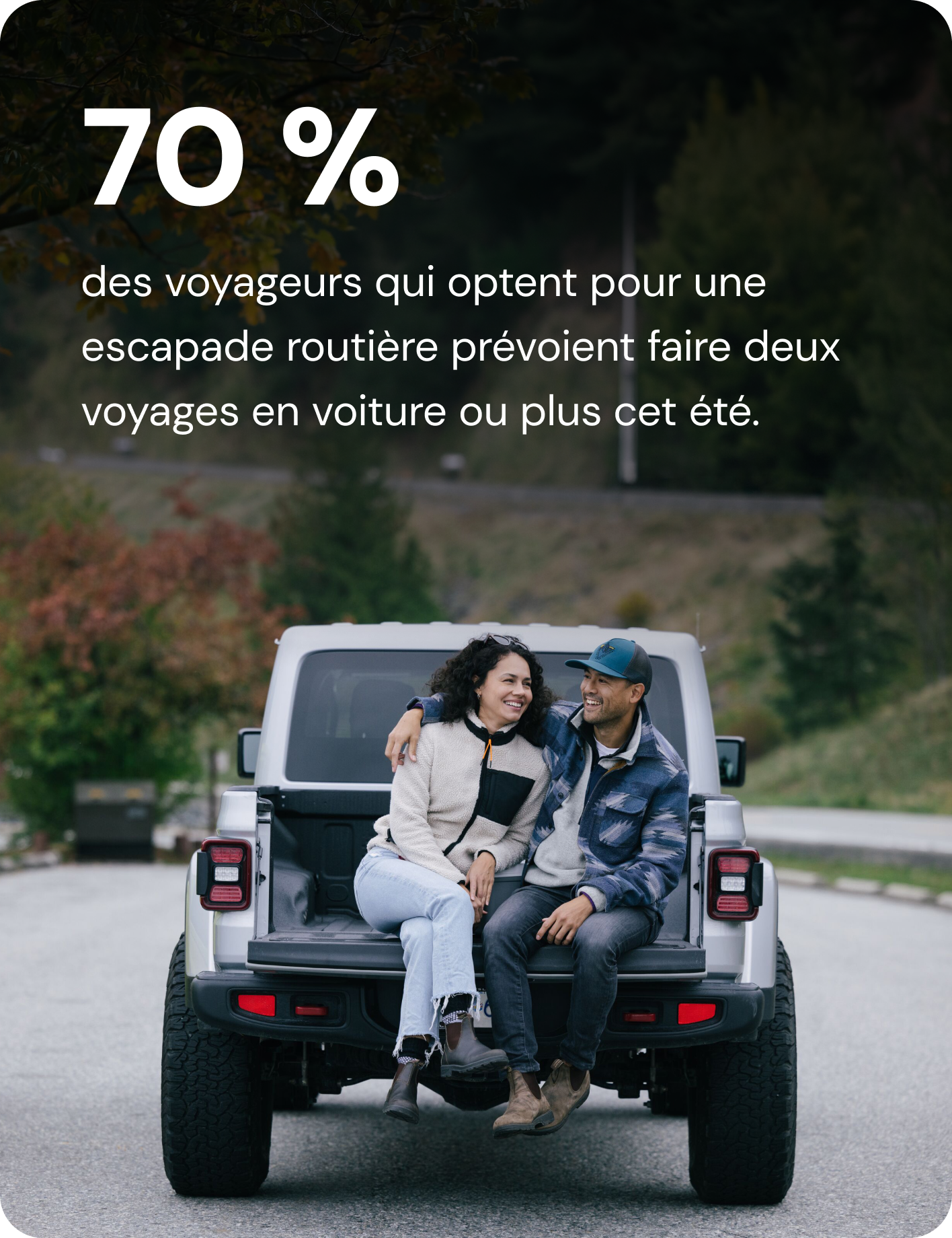 70 % des voyageurs qui optent pour une escapade routière prévoient faire deux voyages en voiture ou plus cet été.