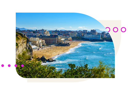 Biarritz beach in southwest France