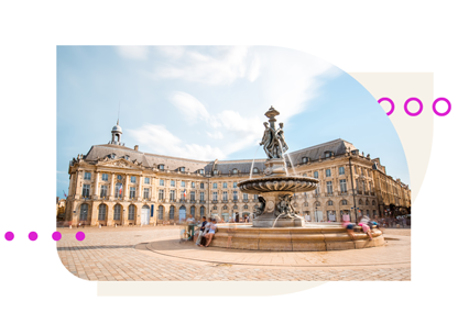 Place in the center of Bordeaux
