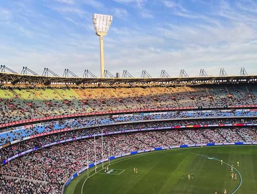 A photo taken of a game at the MCG in Richmond. 