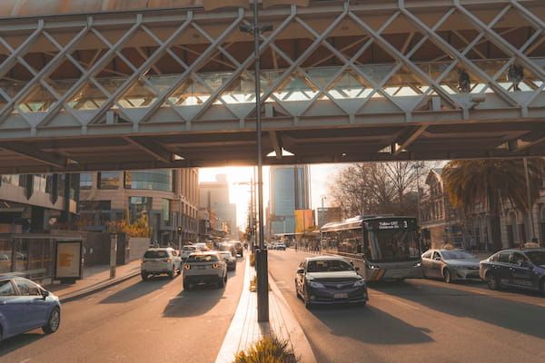A photo taken of a street in Perth.