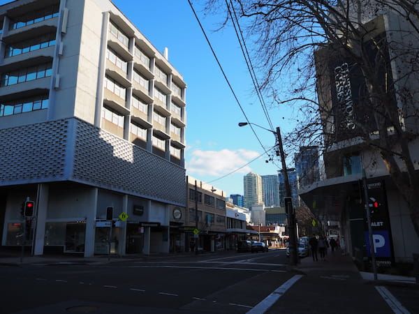A photo taken of a street in Sydney.