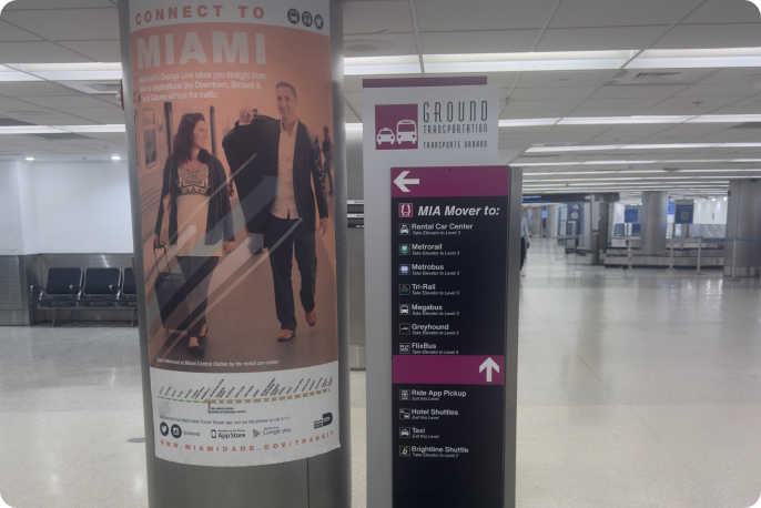 MIA North terminal instruction 1