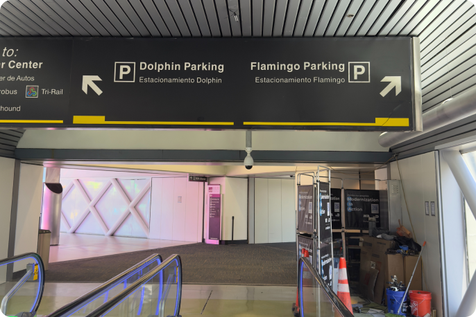 MIA North terminal instruction 5