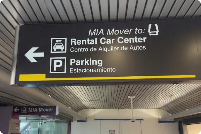 MIA North terminal instruction 4