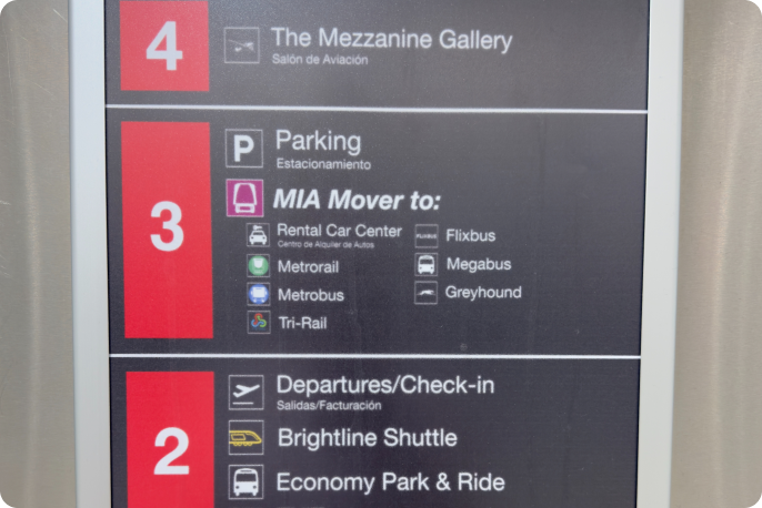 MIA South terminal instruction 2