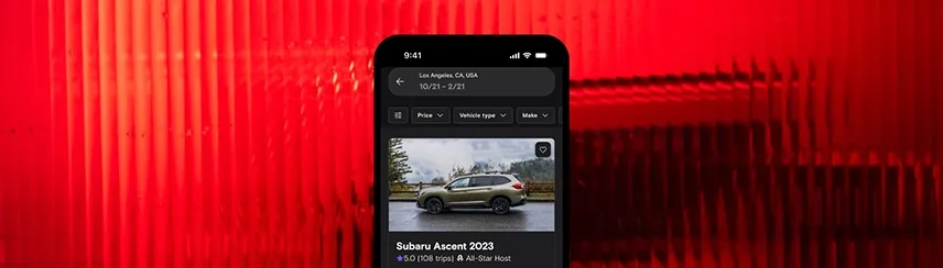 phone showing Turo app