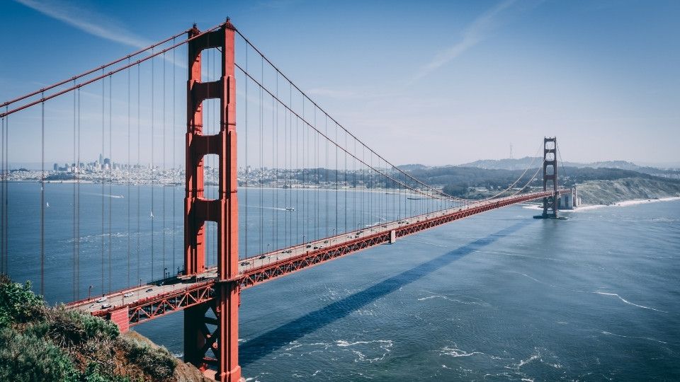 San Francisco golden gate bridge view
