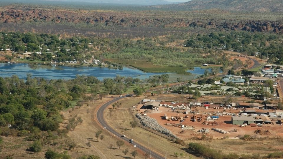 Aerial view of Kununurra, Western Australia