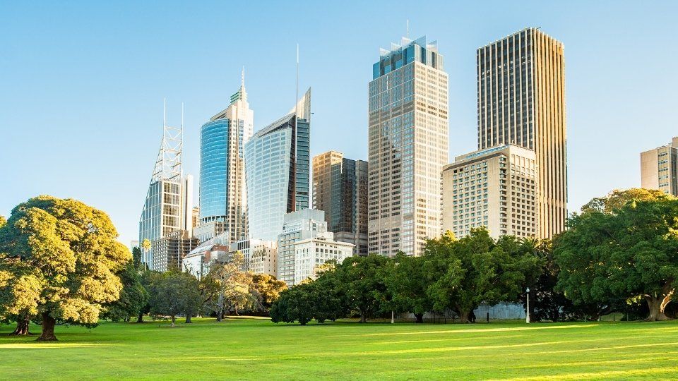 A photograph of the Melbourne CBD, a popular Melbourne car rental pickup location.