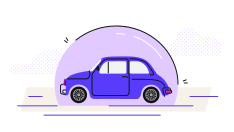 purple car illustration