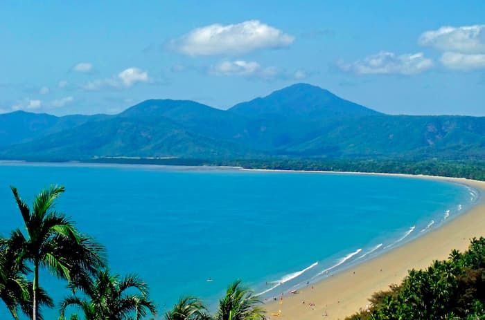 A photo of 4 Mile Beach, a top destination for people hiring a car in Port Douglas. 
