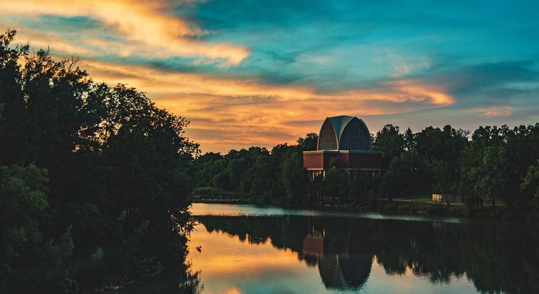 Sunset over the Genesee River