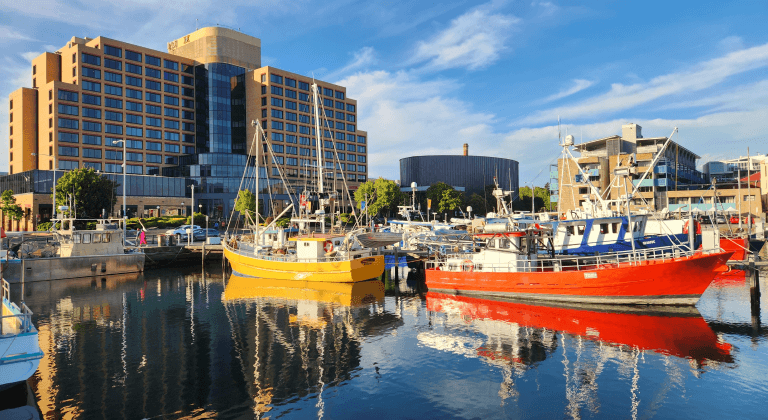 A photo of Hobart city, a Hobart car rental pickup location
