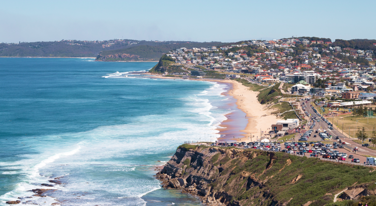 Newcastle Beach in Hunter Region of NSW